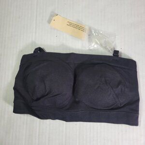 Truekind Black Convertible Strapless Bandeau Bra #10400 Size S